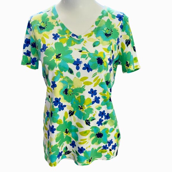 Studio Works V-Neck Floral Top S - Picture 1 of 5